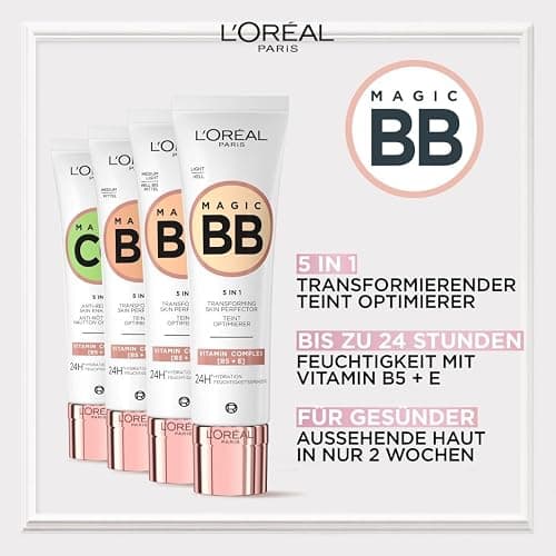 L'Oréal Paris Magic CC Crème SPF 11, anti-rougeurs et correcteur de couleur Vitamines B5 et E Formule hydratante légère adaptée au teint pour un fini éclatant thumbnail 3