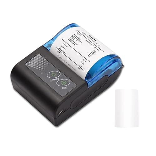 Receipt Printer, Sunydog Portable Mini Thermal Receipt Printers USB Receipt Bill Ticket Printer with 58mm Print Paper, Fit for Android Fit for Win, Thermal Printers for Restaurants Sales Retail - Image 1