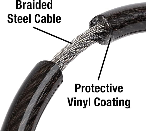 Master Lock Cable Lock, Set Your Own Combination Bike Lock, 6 ft. Long, Black, 8122D thumbnail 2