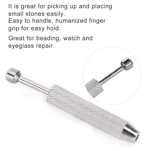 Piercing Ball Holder Tool Jewelry Holder Pick Up Tool Diamond Gems Prong Tweezers Catcher Grabber With 4 Claws (Long) (Four-claw Gem Claw (Cornet)) thumbnail 8
