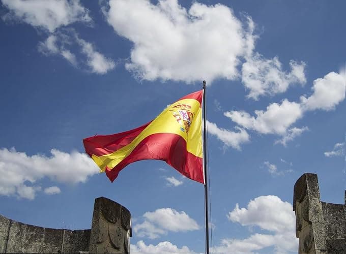 Spanish Flag 3x5 FT Spain flag Polyester outdoor indoor Canvas Header and Double Stitched with two Brass Grommets… thumbnail 2