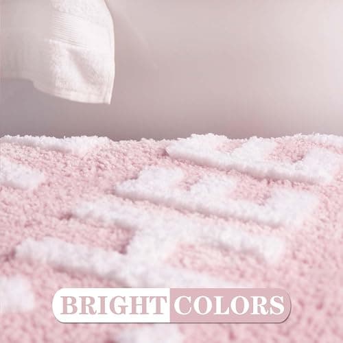 Lokiiy Sweet Cheeks Bath Mat 20"x32", Cute Pink Bathroom Rug Non-Slip, Soft Microfiber Kids Shower Mat, Fun Dorm Bathroom Decor thumbnail 4