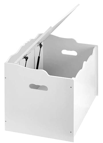 Amazon Basics Kids Toy Box, Wooden Organizer Storage Chest,White, 30" x 18" x 19" thumbnail 5