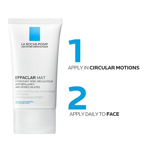 La Roche-Posay Effaclar Mat, Daily Moisturizer For Oily Skin, Visibly Reduces The Look Of Pores, Oil-Free Mattifying Moisturizer, Smooths Skin Texture, Non-Comedogenic & Dermatologist Tested thumbnail 7
