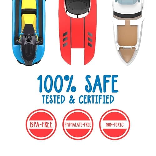 SplashEZ Boat Toys for Toddlers & Kids, Mold Free Bath & Pool Toys No Hole | Floating Toy Boats for Bathtub, Shower, Pool, Boys & Girls, Ages 4-8 thumbnail 6