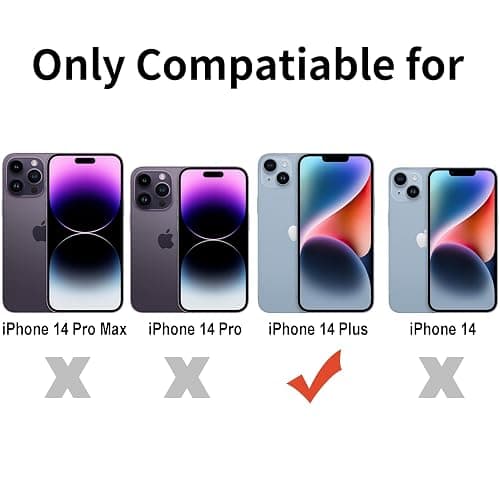 TENOC Phone Case Compatible with iPhone 14 Plus, Clear Case Shockproof Protective Bumper Slim Cover for 6.7 Inch thumbnail 2