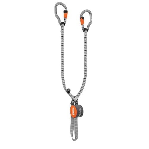 PETZL - Via Ferrata Scorpio Vertigo Lead - from 40 to 120 kg, Orange, 365 g - Image 1