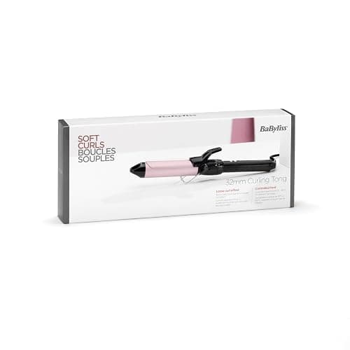 BaByliss 32mm Lockenstab – Turmalin-Keramik beschichteter Lockenstyler für große Locken, 10 Temperaturen, schnelles Aufheizen, frizzfreie Locken, integrierter Standfuß – Schwarz & Pink, C332E thumbnail 6