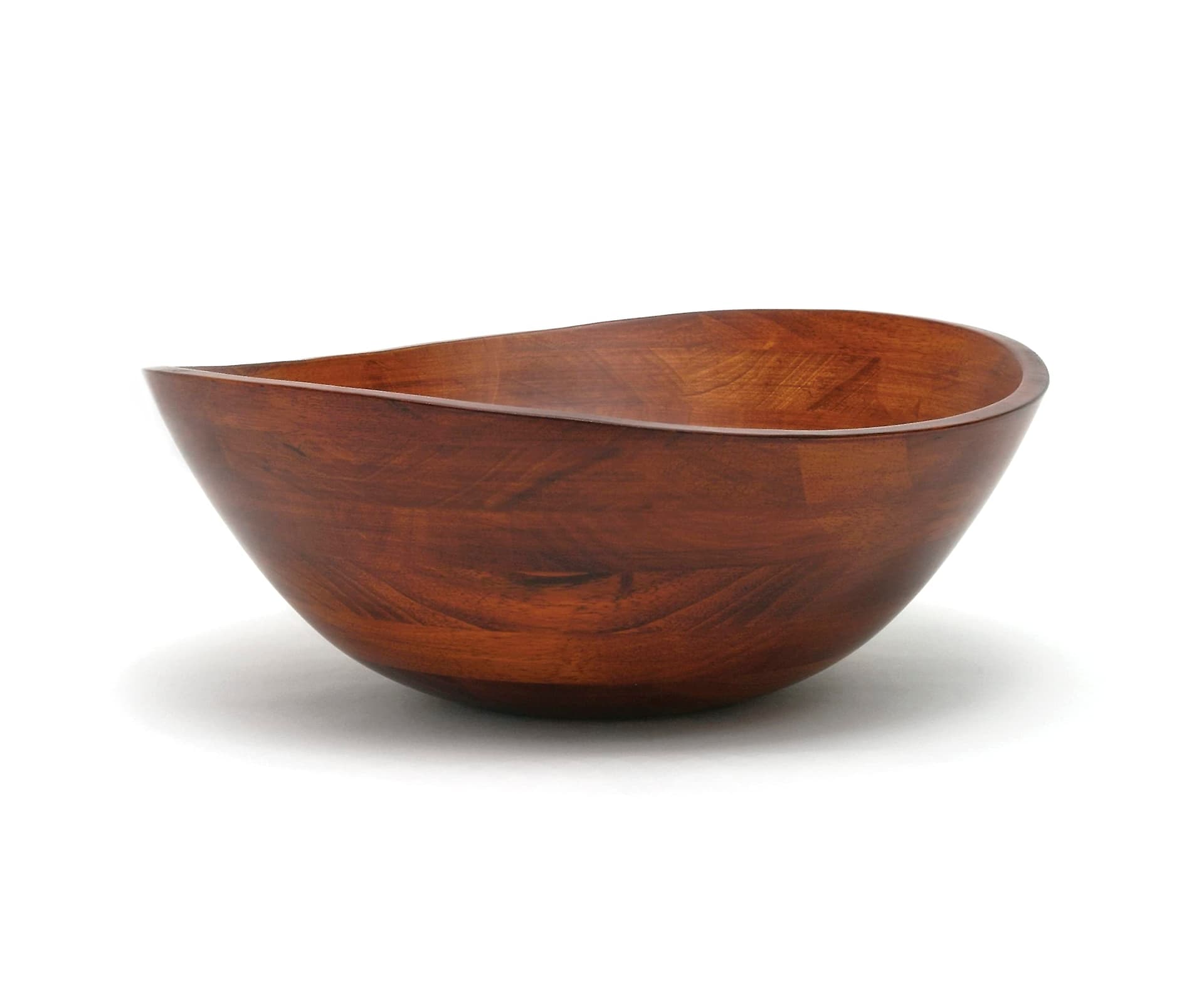 Lipper International Cherry Finished Wavy Rim Serving Bowl for Fruits or Salads, Matte, Large, 13" x 12.5" x 5", Single Bowl thumbnail 6
