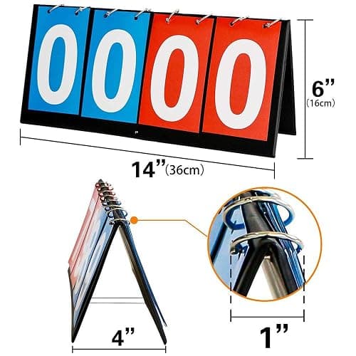 APORO Portable Table Top Scoreboard Flipper, Multi Sports Score Flip Scoreboard thumbnail 6