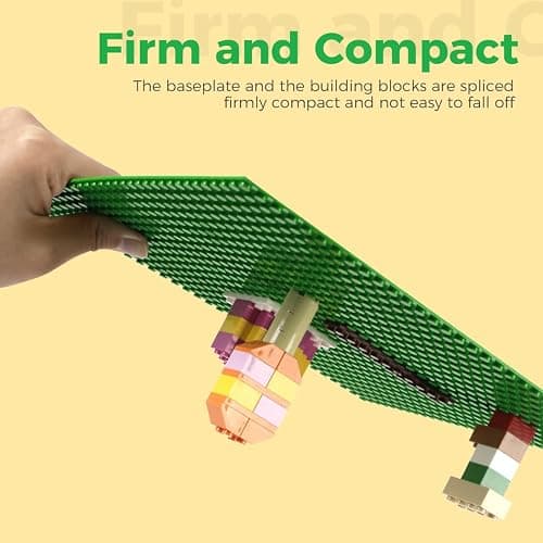 Etarnfly Classic Baseplates Building Plates-10" x 10" Building Boards,100% Compatible with All Major Brands and Activity Table, Creative Platforms Mats for Toy Bricks (Green, 8 Pack) thumbnail 6