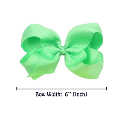 CÉLLOT Big Bows for Girls 40 PCS Grosgrain Ribbon Boutique 6 Inch Hair Bow Alligator Clips For Girls Teens Toddlers Kids in Pairs thumbnail 9