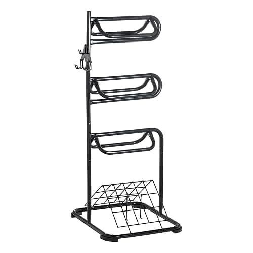 VEVOR Freestanding Saddle Stand, 30 x 30 x 68.5 in, 3 Tiers Saddle Rack, Heavy Duty Saddle Blanket Holder with Removable & Rotating Tiers, English & Western Saddle Rack for Tack Room Organization thumbnail 9