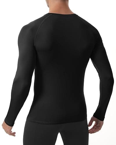 Roadbox Mens Compression Shirt, Cool Dry Long Sleeve Workout Shirts, Running Athletic Football Gym Base Layer Tops UPF 50+ thumbnail 2