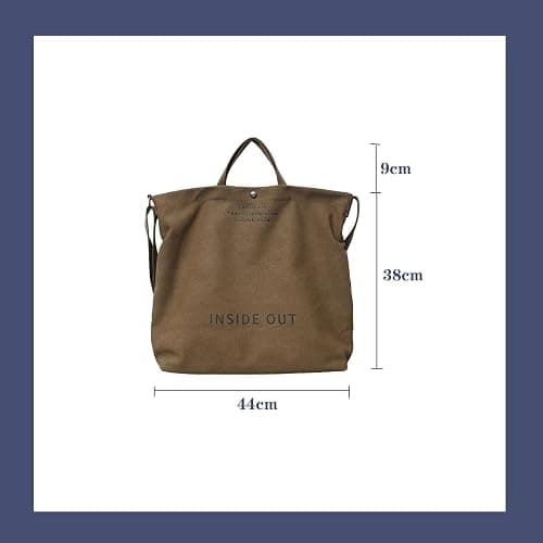 Women Canvas Tote Handbags Casual Shoulder Work Bag Crossbody Top Handle Bag Cross-body Handbags thumbnail 2