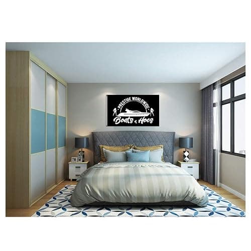 Prestige Worldwide Flag Boats & Hoes Banner Flag With Two Yellow Buttonholes for Bar Beer House College Dorm Room Man Cave Tailgates and Parties thumbnail 4