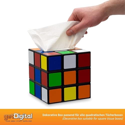 getDigital Plastic Magic Cube Tissue Box Cover, Holder for Square Tissue Boxes with Magnetic Lock, Multi Color thumbnail 5
