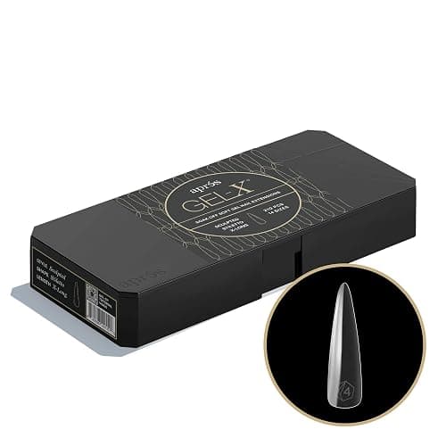 Apres Gel-X® Stiletto Box of Nail Tips | 280 Gel-X Tips, Soft Tips, 14 Sizes 00-9 | Half-sizes Included (Sculpted Stiletto Extra Long, 280 Count) thumbnail 2