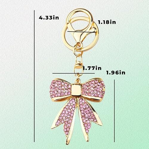 Bling Bow Keychain for Purse Handbag Charms for Backpack Bag Coquette Keychain for Women Girls Glitter Accessories Y2k Charm thumbnail 4