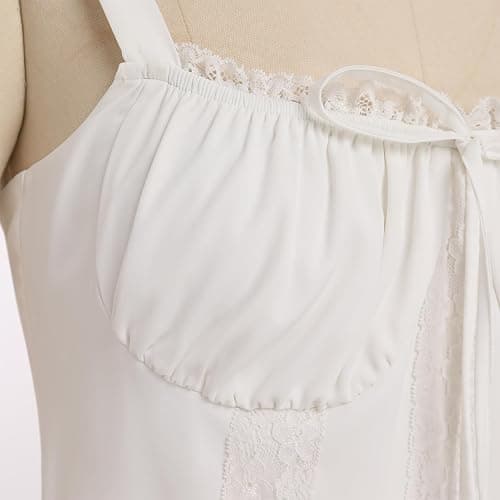 Odizli Damen Sommer Sexy Ärmellos Spaghettiträger Boho Blumen Spitze Kurz Minikleid thumbnail 3