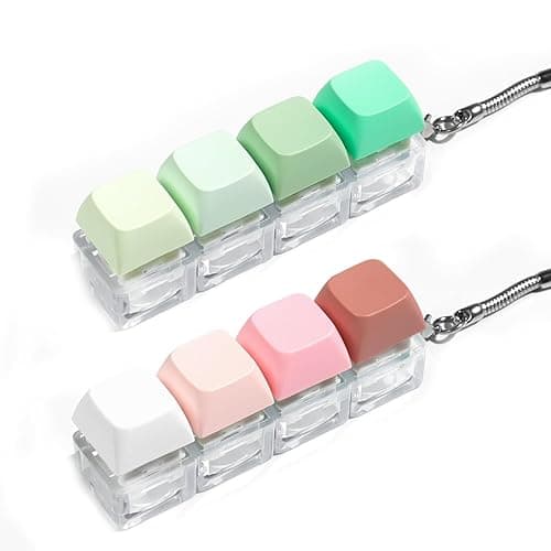 Keyboard Fidget Toy - 2Pcs Fidget Keyboard Keychain Keyboard Clicker Fidget Toy Stress Relief Keyboard Fidget Clicker - Image 1