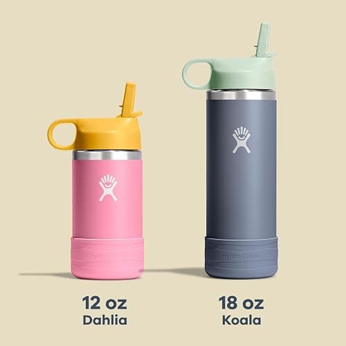 Hydro Flask Kids Water Bottle for School - Stainless Steel and Insulated with Straw Cap - 12 Oz Koala thumbnail 9