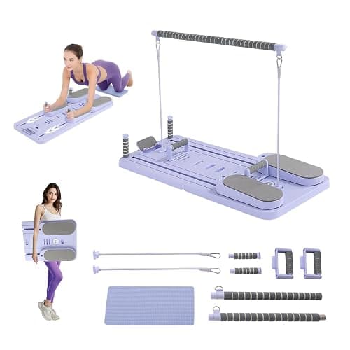 CGXRDK Pilates Equipment: Purple Pilates Kit, Reformer & Board for Home Workouts, Portable Home Pilates Machine Set, 41.7x16.1x1.2 in, Flo Pilates Reformer 2025 Accessories for Women - Image 1