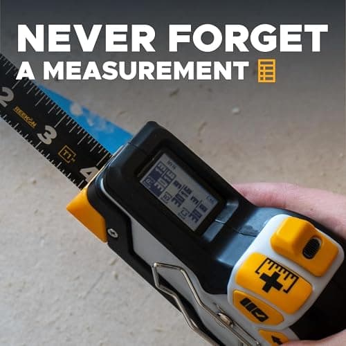 REEKON T1M Utility Digital Tape Measure 16ft (English) – Bluetooth Smart Measuring Tool, 1/32” Accuracy, Saves 1000+ Measurements, LCD Display, 150 Hour+ Battery Life & Rechargeable thumbnail 4