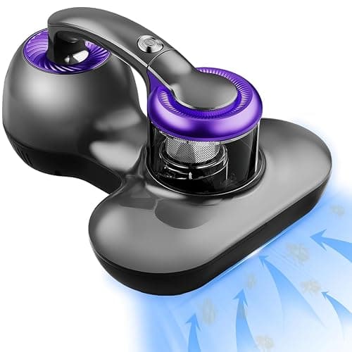 Hersven Mattress Vacuum Cleaner, Handheld UV Bed Vacuum Cleaner 16KPa & 12800 Vibrations Per/Min Upgraded Effectively Clean Up Bed, Pillows, Cloth Sofas, Carpets and Ther Fabric Surfaces - Image 1