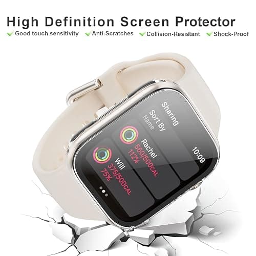 BHARVEST Apple Watch SE 2022/Series 6/5/4 44mm Matte Case with Built-in Tempered Glass Screen Protector thumbnail 2