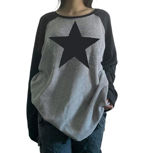 Grunge Clothes for Women Y2K Tops Long Sleeve Fairy Grunge Aesthetic Shirts Teen Girls Vintage Graphic Tees Fall - Image 1