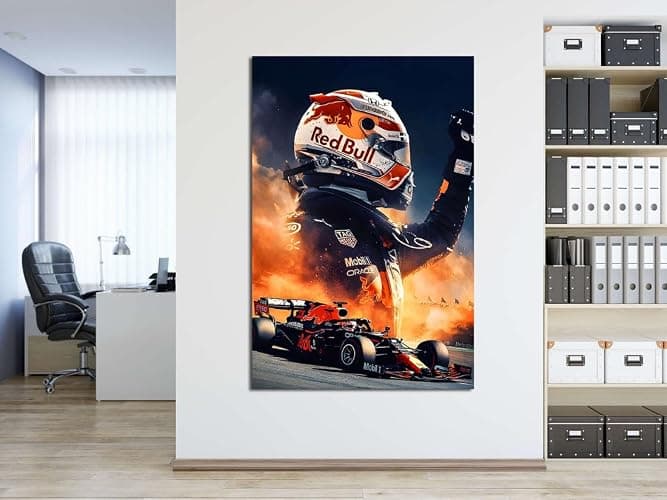 Max Verstappen Poster, Formula 1 Print, Red Bull Racing, Sports Office Wall Art, Bedroom Poster, F1 Wall Decor thumbnail 4