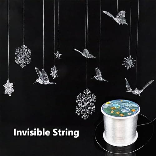 LUSTEMBER Fishing Wire, 1640 ft Clear Fishing Line, Strong Invisible String for Hanging Decorations, Balloons, Crafts, Jewelry Making, Beading, Bracelets and Necklaces thumbnail 3