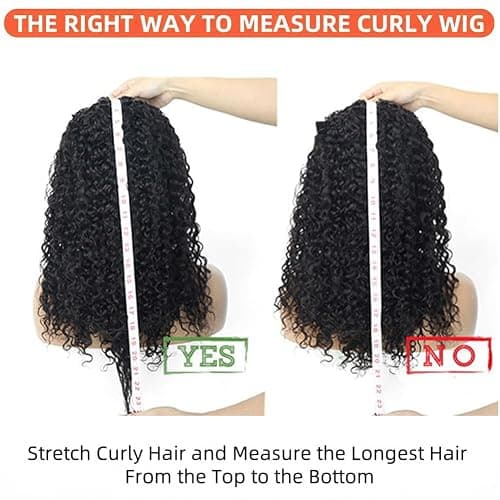 XSY Half Wig Human Hair Deep Wave 20 Inch Curly Human Hair Half Wig Drawstring Glueless Wear Go Half Wigs for Black Women 3 In 1 Seamles Flip Over Beginner Friendly 180% Density Natural Black Colour thumbnail 7