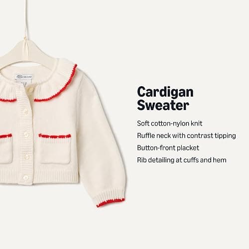 Amazon Essentials x Sofia Grainge Babies, Toddlers and Girls' Cardigan Sweater thumbnail 3