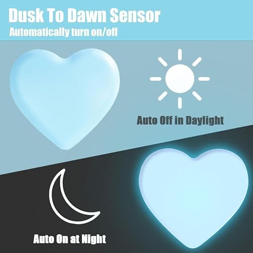 INZU Night Lights Plug into Wall, LED Night Light for Kids, Cute Nightlight with Auto Dusk to Dawn Sensor, LED Nightlight with Soft Warm Light for Bedroom, Nursery, Bathroom, Hallway (Blue) thumbnail 2