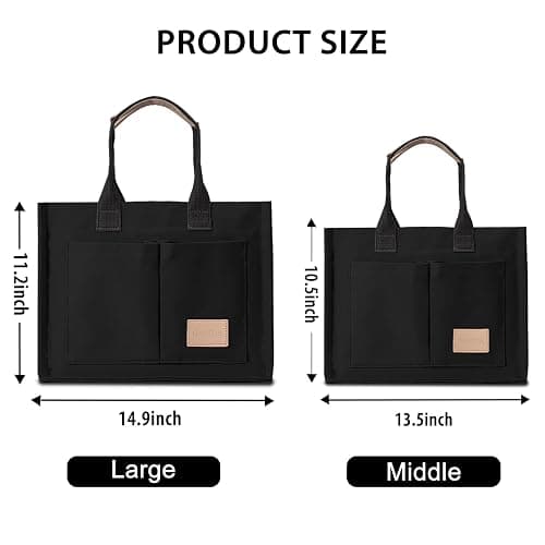 Canvas Tote Bag for Women Crossbody Work Purse with Pockets Top Handle Handbag Satchel Bags for Travel Nurse Teacher thumbnail 4