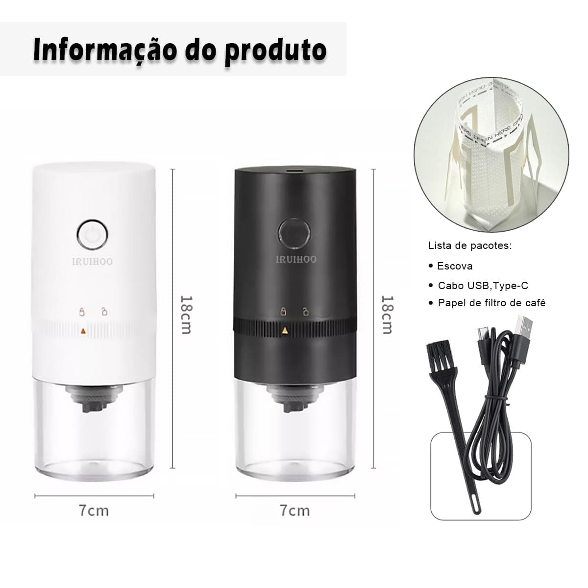 Moedor de café elétrico portátil thumbnail 6