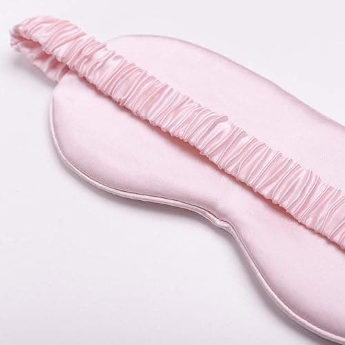Silk Sleep Mask Light Blocking Luxury 100% Mulberry 19mm Silk Eye Mask Eye Cover Blindfold Ultra Soft Light & Comfy Anti Aging Skin Care with Travel Bag Gift Package thumbnail 3