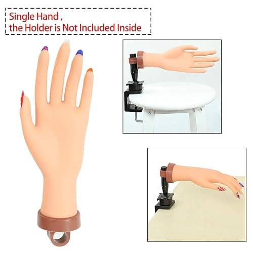 FU SHEN Practice Hand for Acrylic Nails,Mannequin Hands for Nails Practice,Nail Art Hand Nail Training Hand Nail Fake Hand Nail Hand Practice Acrylic Nail Hand 1Pcs Nude Hand thumbnail 2