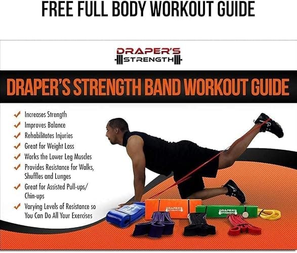 Draper's Strength Heavy Duty Resistance Stretch Loop Bands for Powerlifting Workout Exercise and Assisted Pull Ups thumbnail 9