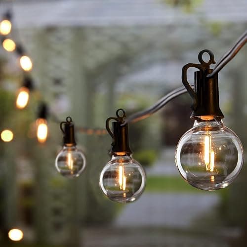 Outdoor String Lights, 55(50+5) FT 25 Bulbs IP65 Waterproof Patio Lights | Shatterproof Dimmable Hanging Connectable G40 Globe LED Outdoor Lights for Christmas, Backyard, Bistro, Porch thumbnail 9