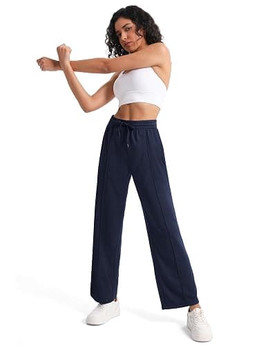 Tapata Women's 28/30/32/34 Inseam Track Pants Loose Straight Leg Jogging Sweatpants Warm-Up Sports Athletic Running thumbnail 9