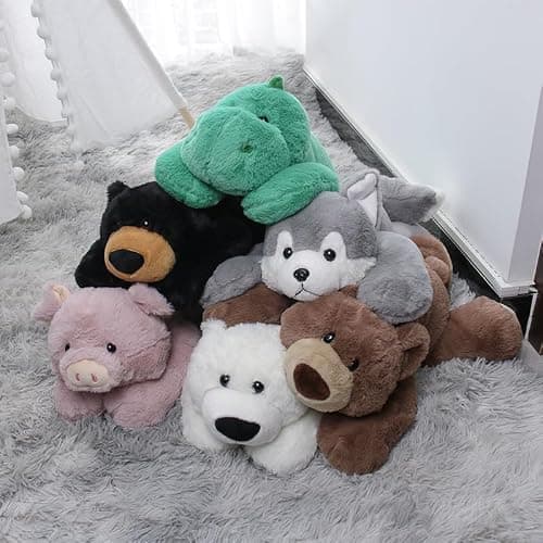 OSOCU® Microwavable & 1.8 LB Weighted Stuffed Animal - Polar Bear Heating Pad with Lavender & Tourmaline - Soothing Warm Heatable Plush Toy for Menstrual Cramps, Muscle Aches, Shoulder Tension thumbnail 2