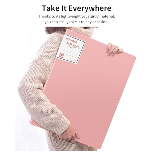 A3 Diamond Painting Storage Book, 60 Views Art Portfolio Presentations Folder with 30 Pages Protectors, 17.3x12.8in thumbnail 3