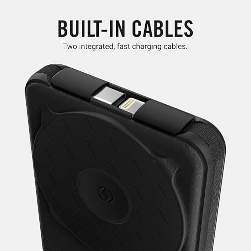 Ridge Magnetic Power Bank Fast Charging - Compatible with MagSafe - Portable Charger Power Bank - with Built in Cable and Wireless Charging, 5-in-1 Charging & Magnetic Attachment (Matte Black) thumbnail 4