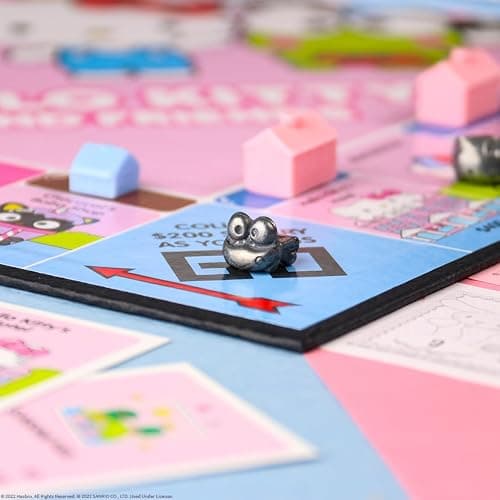 Monopoly: Hello Kitty and Friends, Buy, Sell, Trade Buildings from The Animated Series, Featuring My Melody, Badtz-Maru, Keroppi, Classic Monopoly Game, Officially-Licensed Hello Kitty Merchandise thumbnail 8
