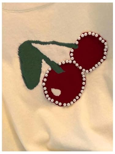 SOLY HUX Women's Cherry Graphic Tees Short Sleeve Tshirts Summer Tops | Crew Neck, Aesthetic Clothes thumbnail 3