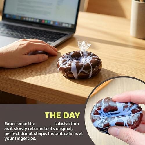 3Pcs Wax Cracking Stress Ball, Crispy Squishies Fidget To-y, Chocolate Squishiy Snowball Cru-nch Squeezze Ball for Anxiety Relief, Soft TPR Sensory To-y for Adults (3Pcs -mix) thumbnail 6