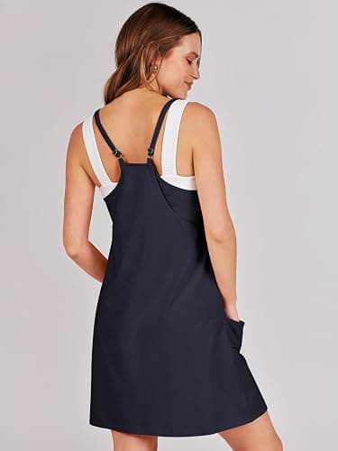 ANRABESS Women Athletic Dress Summer Tennis Workout Active Sports Mini Romper Dress Built in Shorts Travel Vacation Clothes thumbnail 5